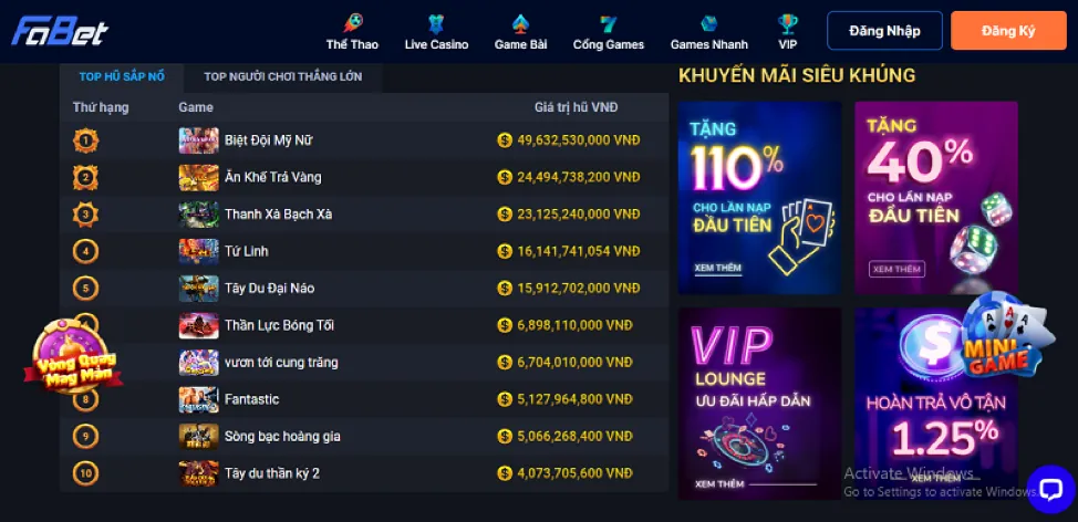 Trò chơi Live Casino tại lucky6868